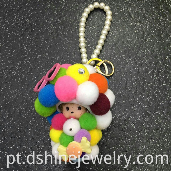 DIY Rainbow Ball Keyring